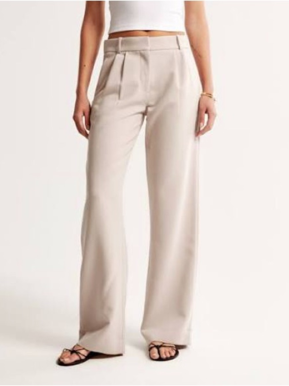 A&F Sloane Low Rise Tailored Wide Leg Pant